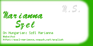 marianna szel business card